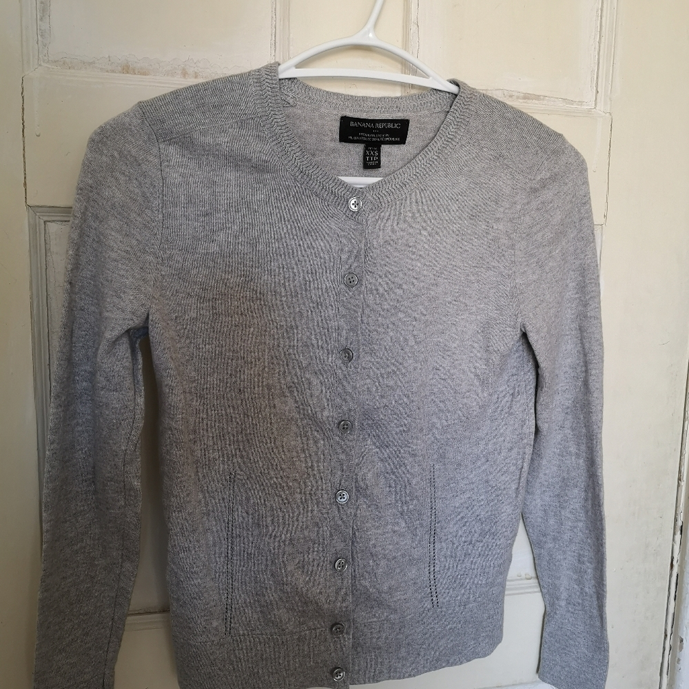 Banana Republic Grey Cardigan Size XXS